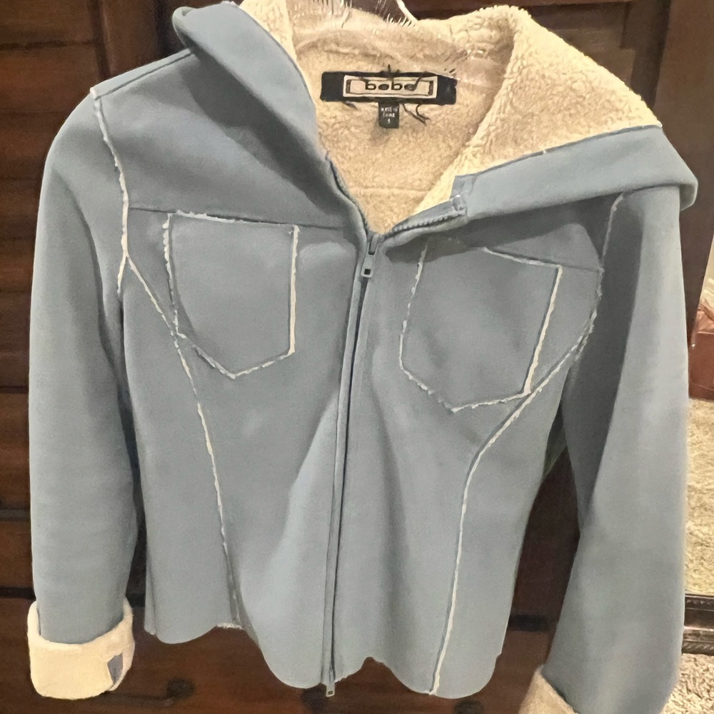 Bebe hooded, fitted jacket.